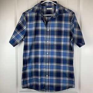 Sonoma blue flannel short sleeve shirt (0365)